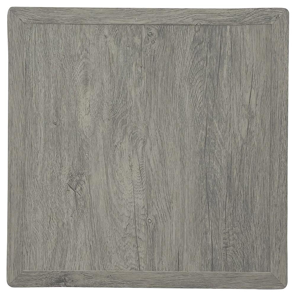 Mavis Coastal Beach Grey Aluminum Square Outdoor End Table|