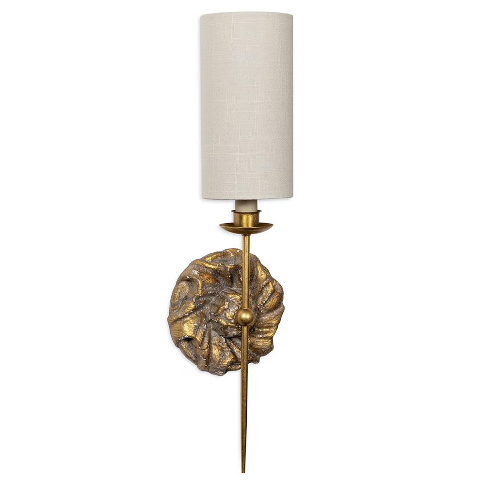 Domonique French Country Antique Gold Wallchiere Single Sconce|