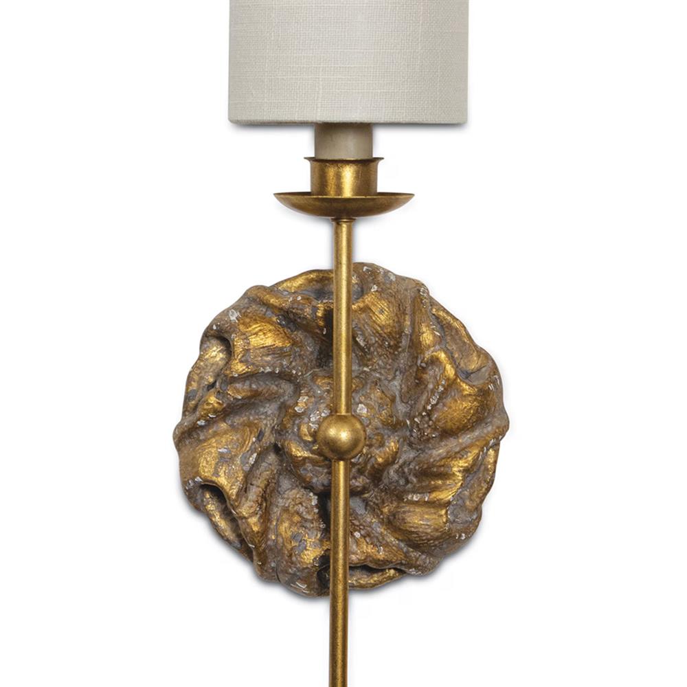 Domonique French Country Antique Gold Wallchiere Single Sconce|