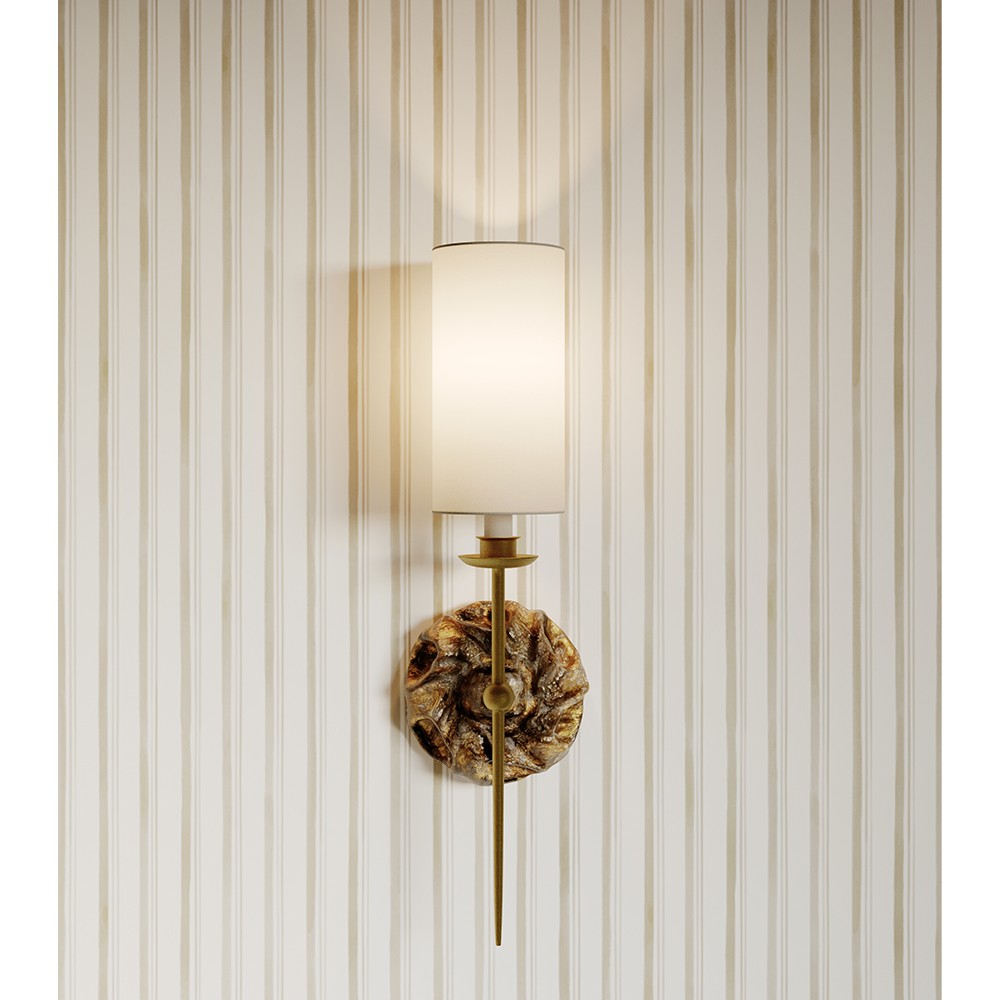 Domonique French Country Antique Gold Wallchiere Single Sconce|