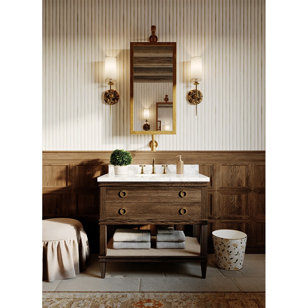 Domonique French Country Antique Gold Wallchiere Single Sconce|