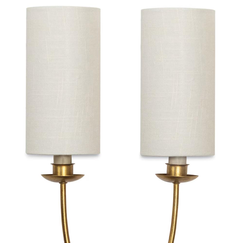 Domonique French Country Antique Gold Wallchiere Double Sconce|