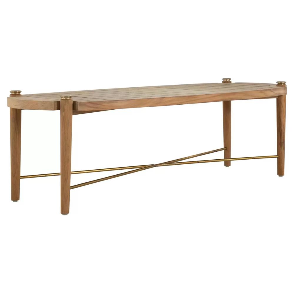 Pacifica Coastal Natural Teak Oval Outdoor Coffee Table 51