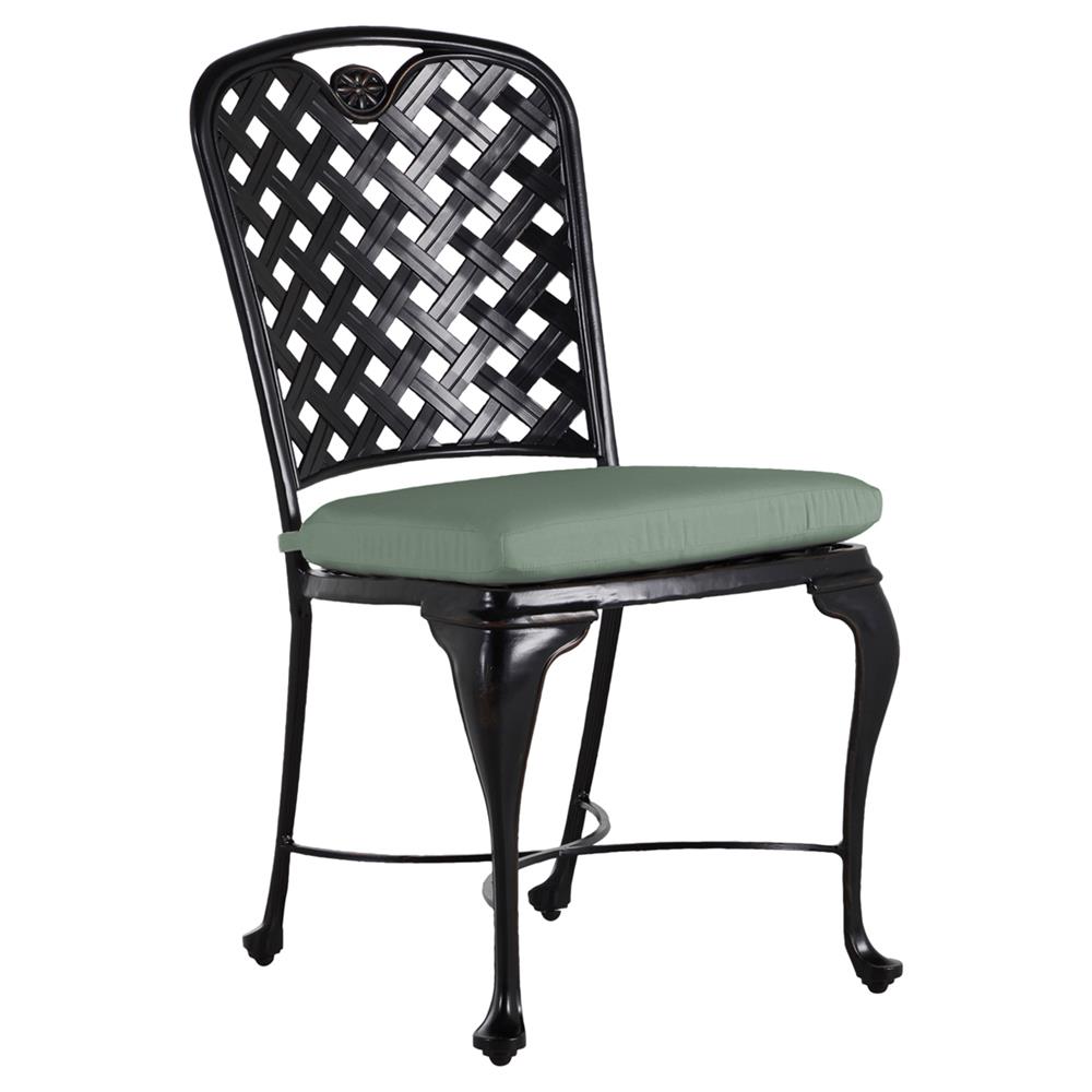 Provance Green Sunbrella Ancient Earth Black Outdoor Dining Chair|