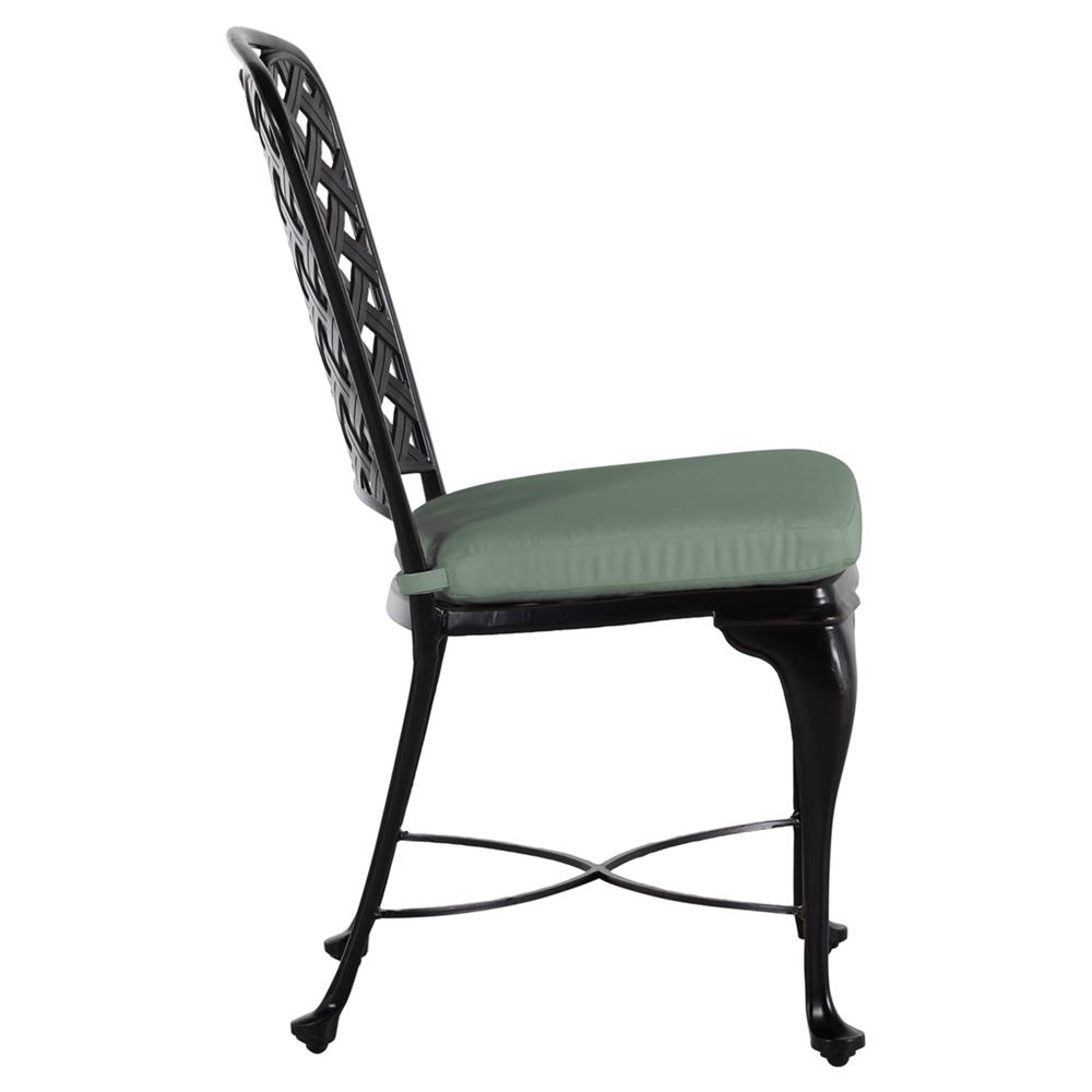 Provance Green Sunbrella Ancient Earth Black Outdoor Dining Chair|