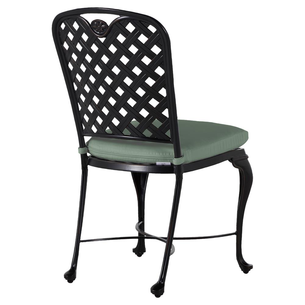 Provance Green Sunbrella Ancient Earth Black Outdoor Dining Chair|