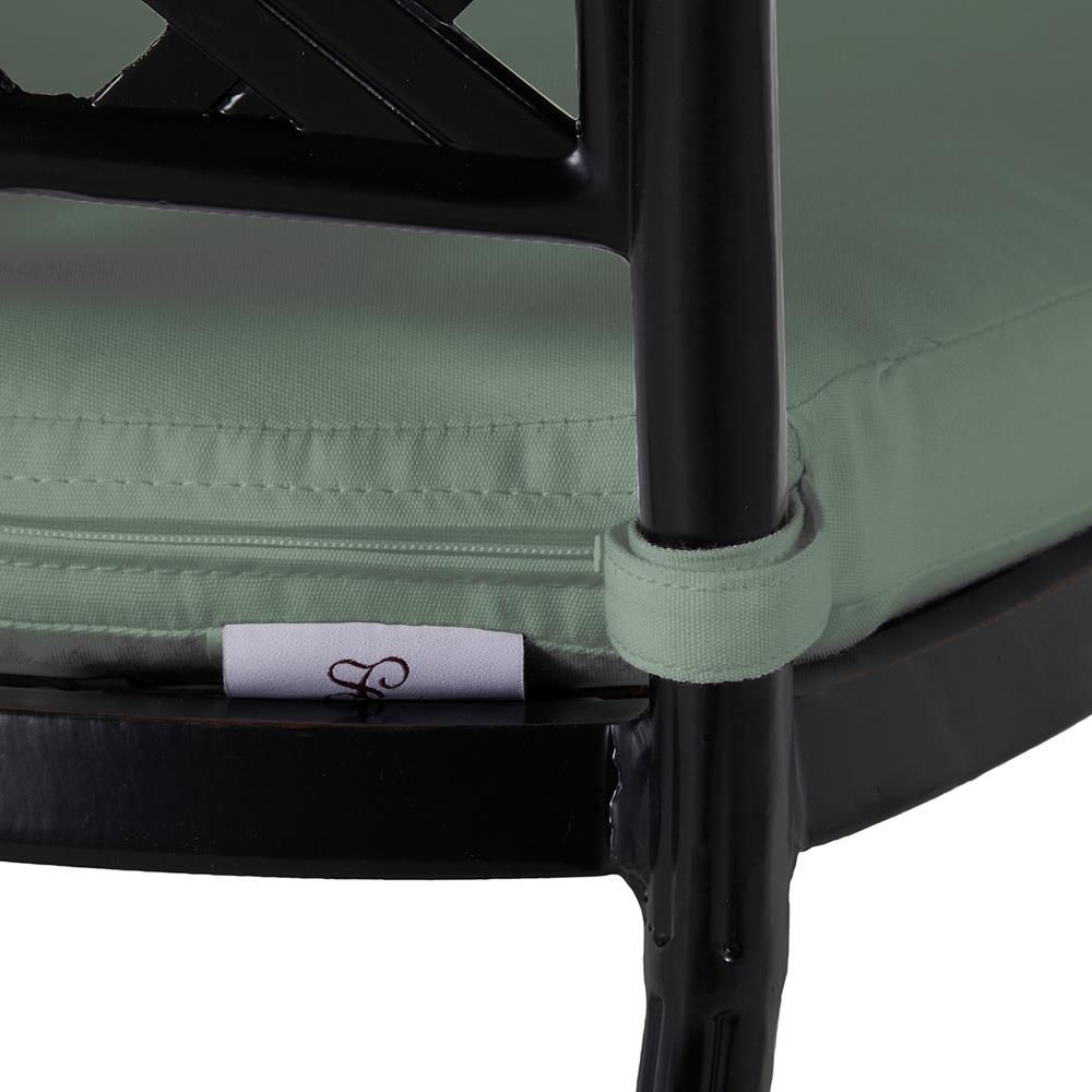 Provance Green Sunbrella Ancient Earth Black Outdoor Dining Chair|