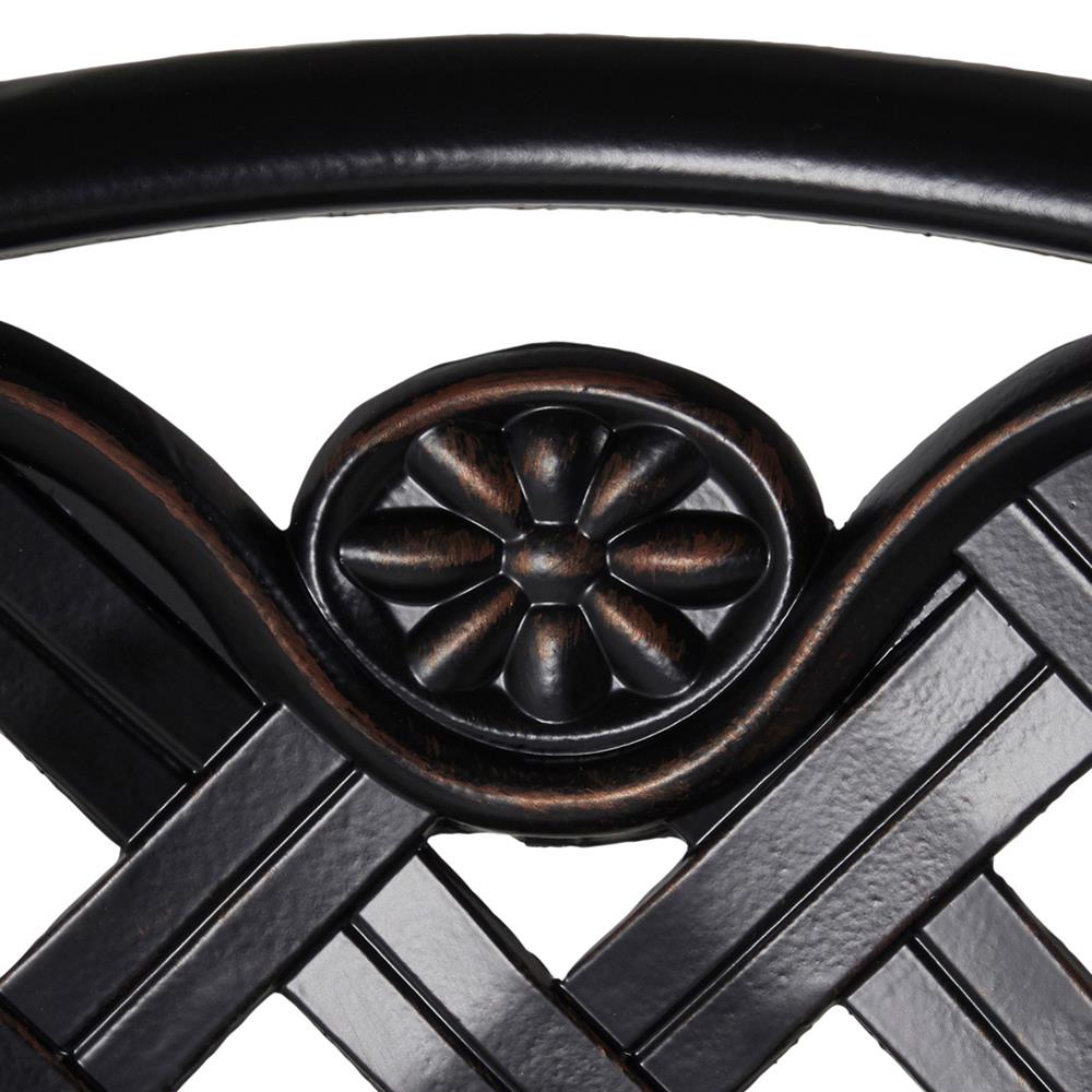 Provance Beige Sunbrella Ancient Earth Black Outdoor Dining Chair|