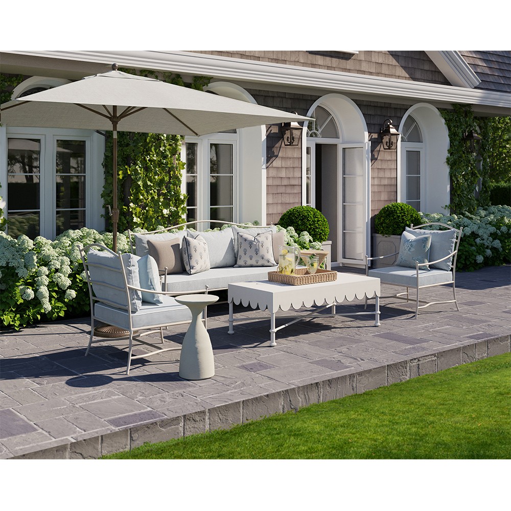 Averie Modern Classic Beige Indoor Outdoor Throw Pillow - 20x20|