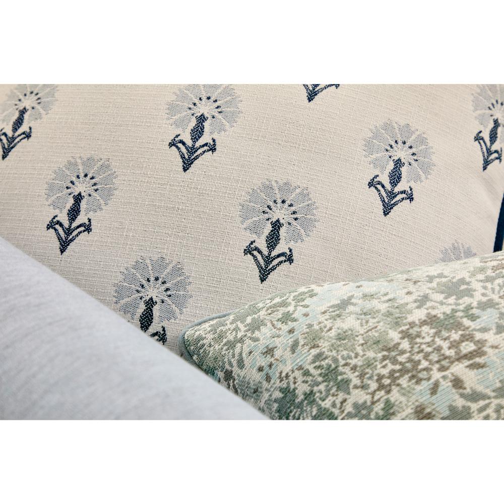 Darcy French Country Light Blue Floral Indoor Outdoor Lumbar Pillow - 14x24|