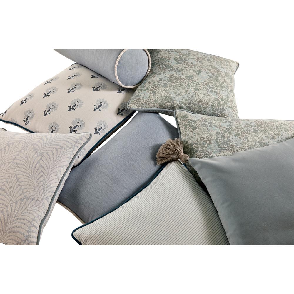 Darcy French Country Light Blue Floral Indoor Outdoor Throw Pillow - 20x20|