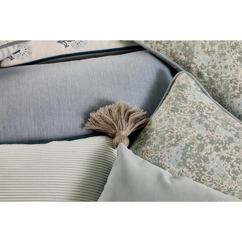 Darcy French Country Light Blue Floral Indoor Outdoor Throw Pillow - 20x20|