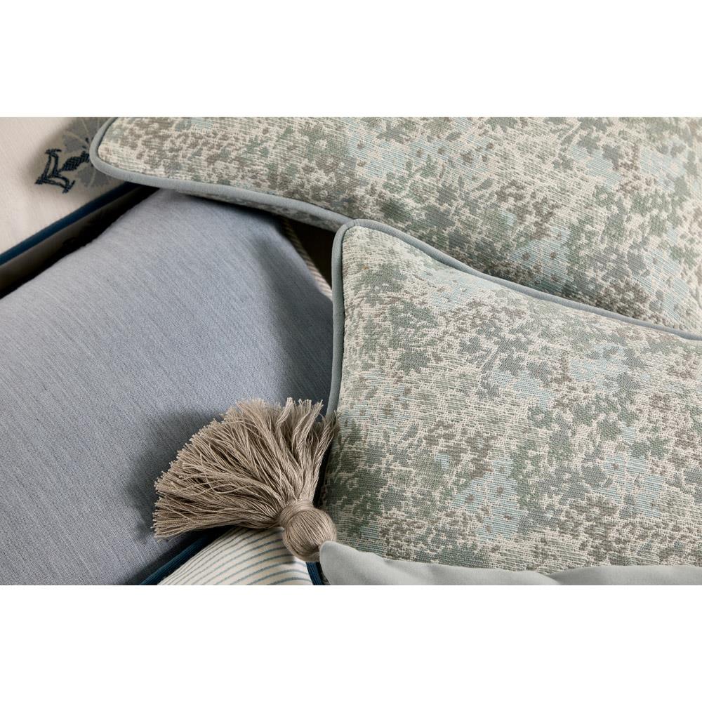 Darcy French Country Light Blue Floral Indoor Outdoor Throw Pillow - 20x20|