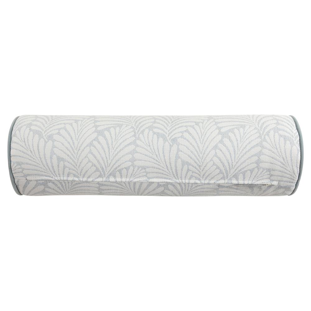 Finn French Light Blue Botanical Indoor Outdoor Bolster Pillow - 8x25|