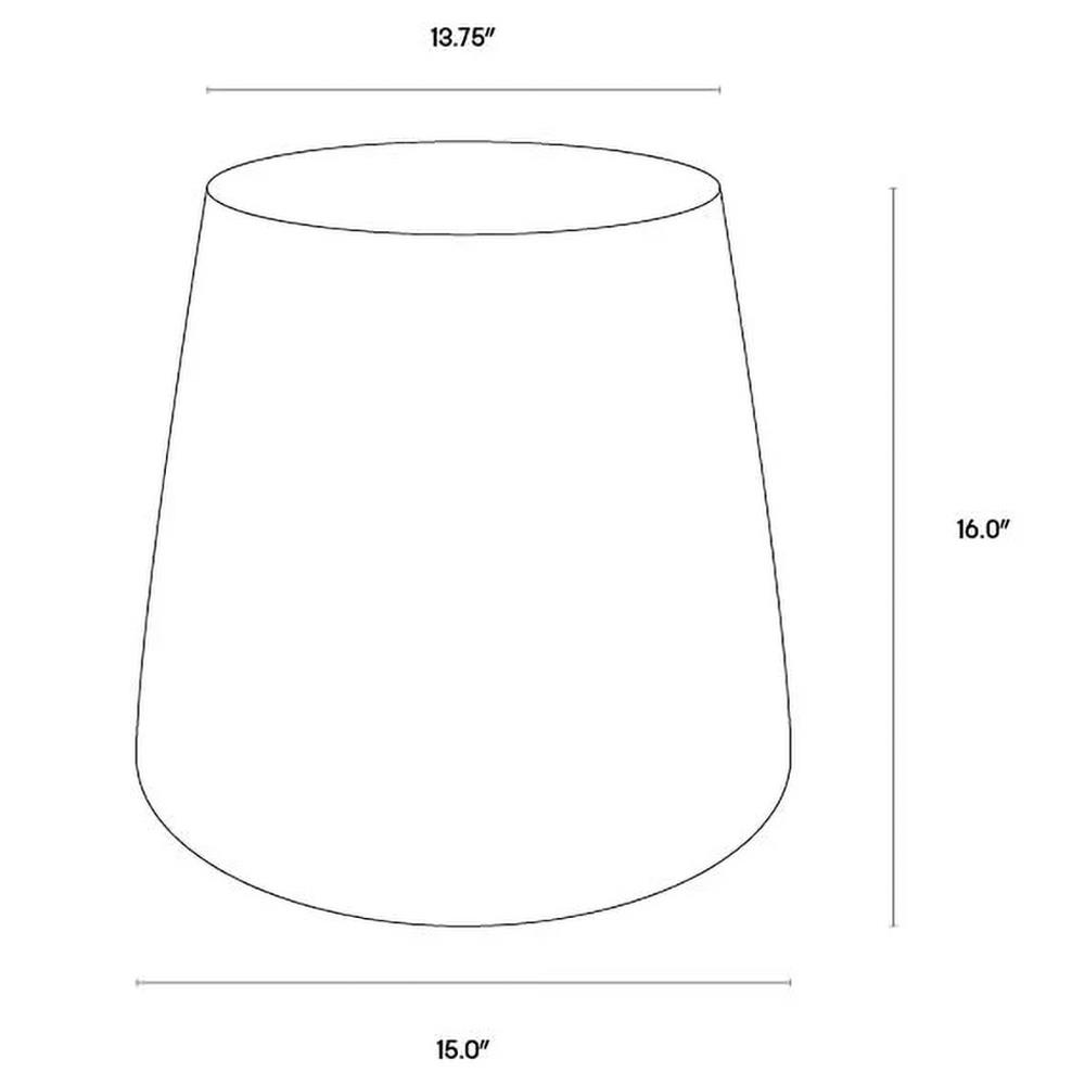 Costera Industrial Gold Concrete Round Drum Outdoor Side Table|