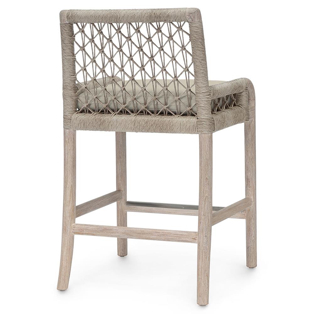 Palecek Montecito Coastal Beige Upholstered Woven Abaca Teak Outdoor ...