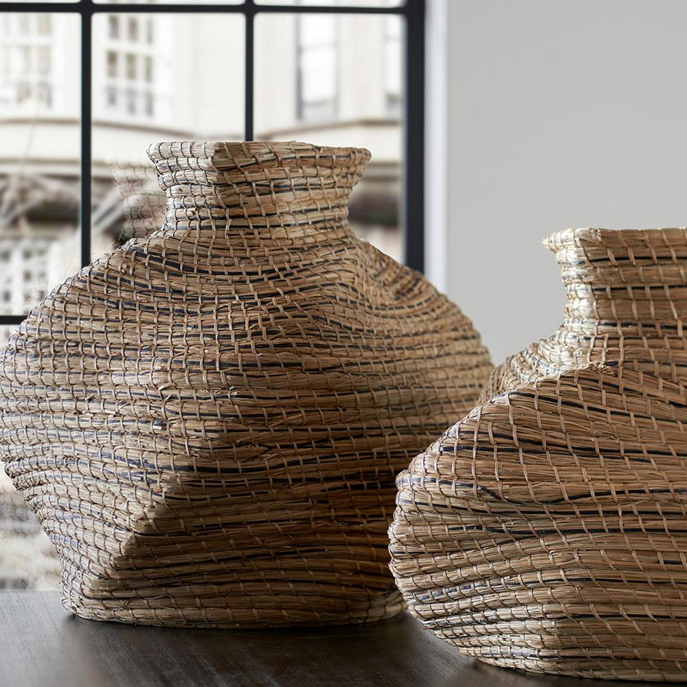 Palecek Santa Fe Coastal Beach Natural Seagrass Floor Basket - Short|