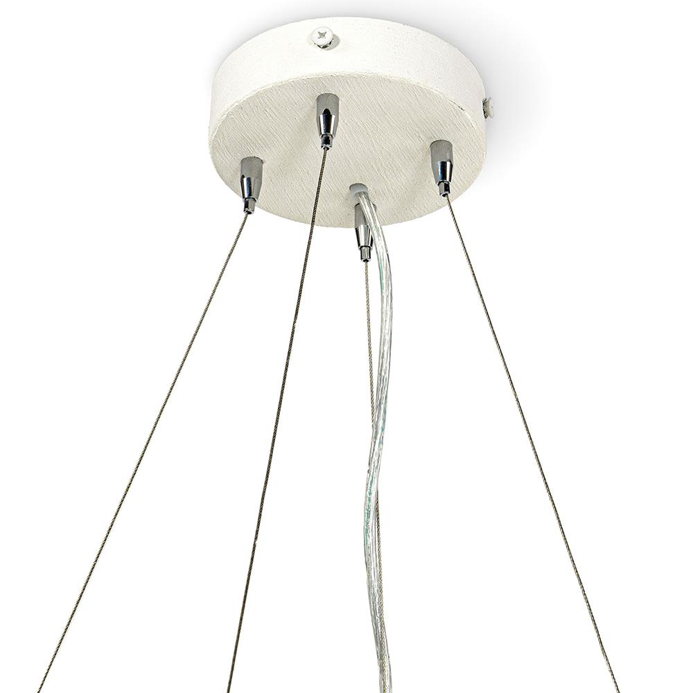 Palecek Virginia Coastal Beach White Fiberglass Floral 3 Tier Chandelier|