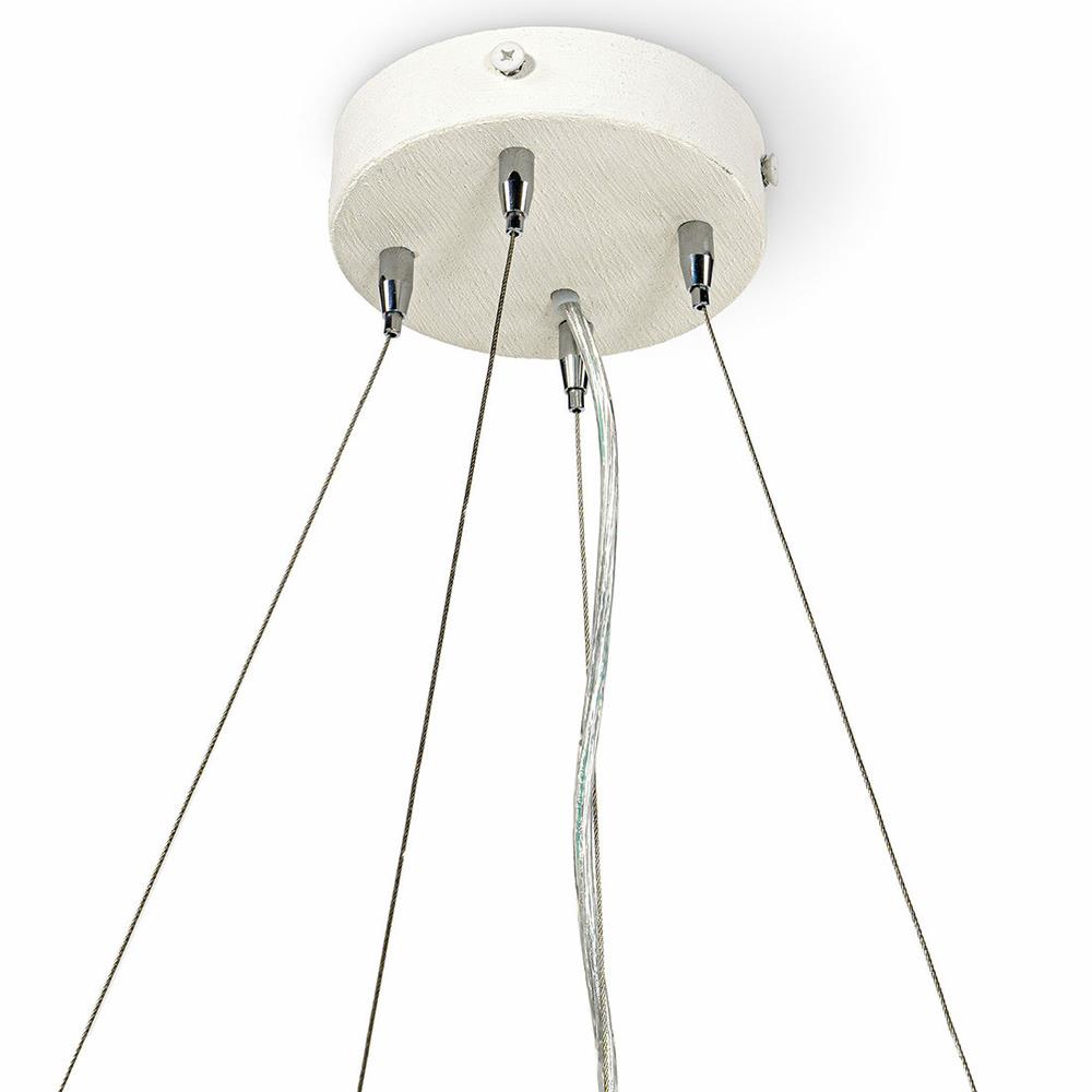 Palecek Virginia Coastal Beach White Fiberglass Floral Round Chandelier|