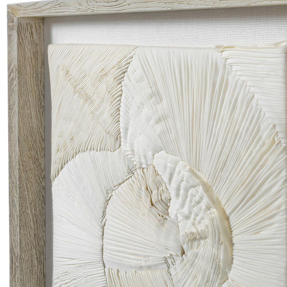 Palecek Cambria Modern Classic Cream Abstract White Frame Mixed Media - 36x36|