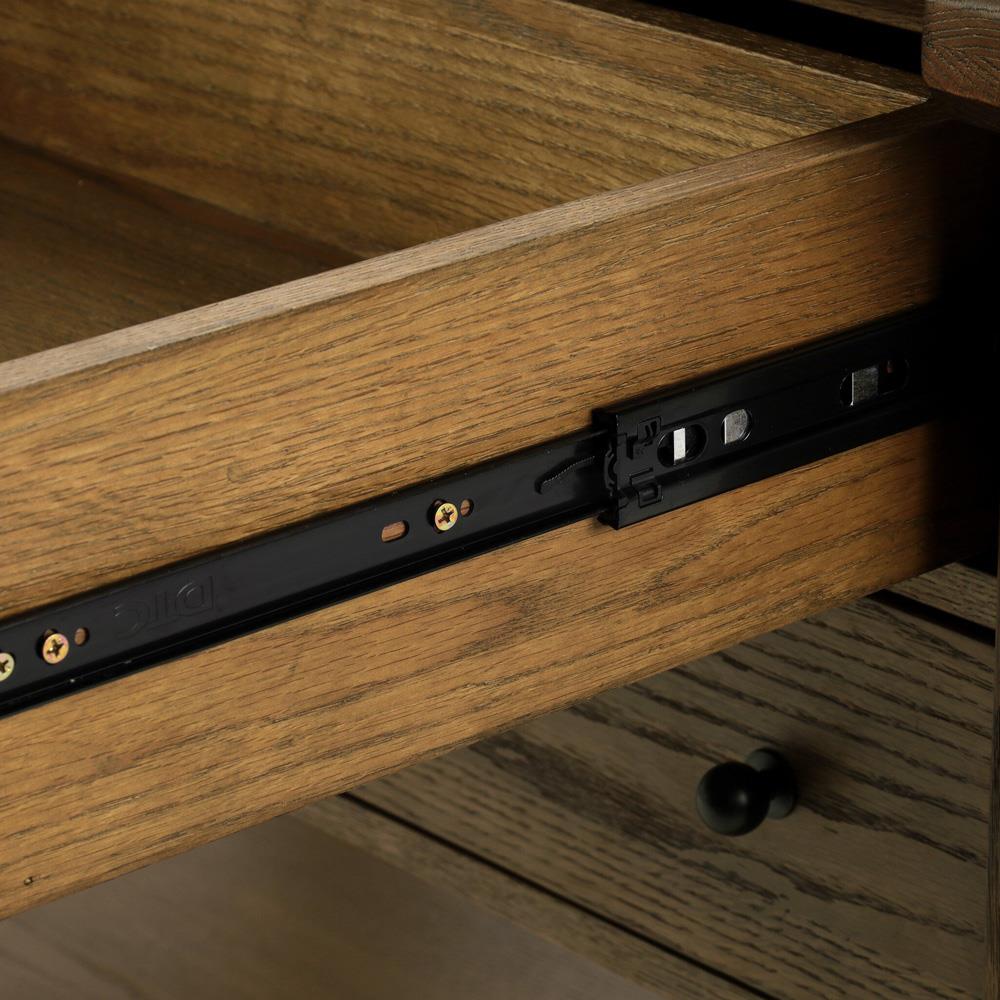 Gavin Rustic Brown Oak Rectangular Kitchen Island - 60"|