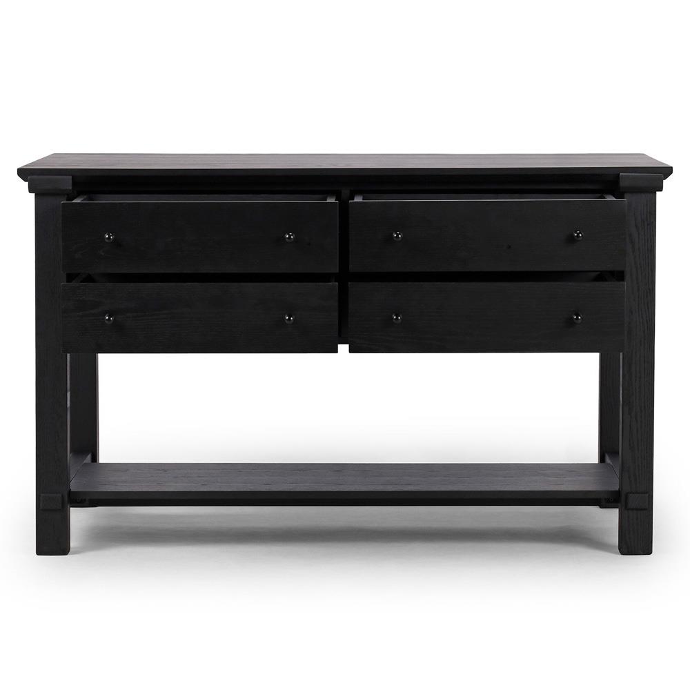 Gavin Rustic Black Oak Rectangular Kitchen Island - 60"|