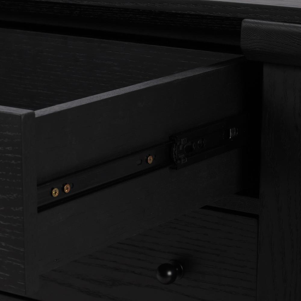 Gavin Rustic Black Oak Rectangular Kitchen Island - 60"|