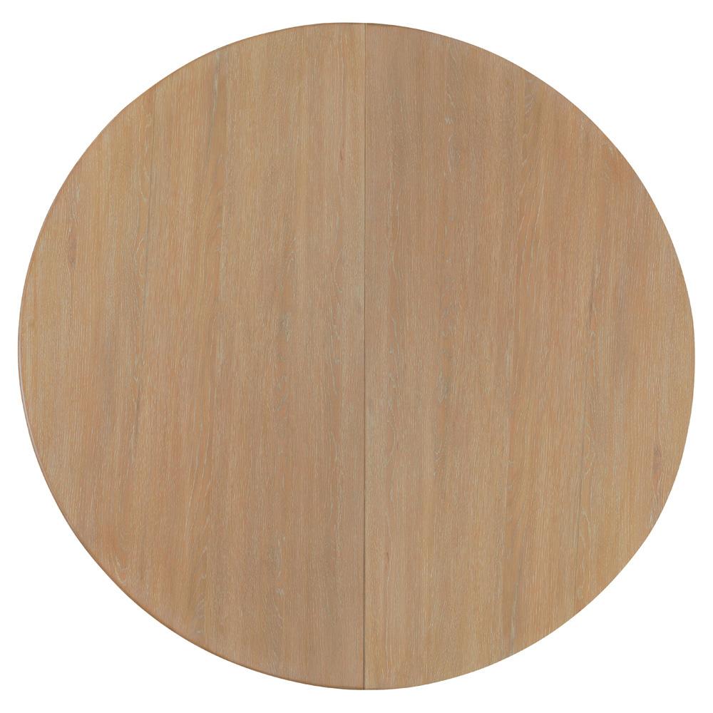 Xavier Modern Classic Brown Oak Round Extendable Dining Table - 54-72"|