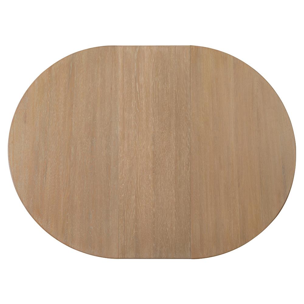 Xavier Modern Classic Brown Oak Round Extendable Dining Table - 54-72"|