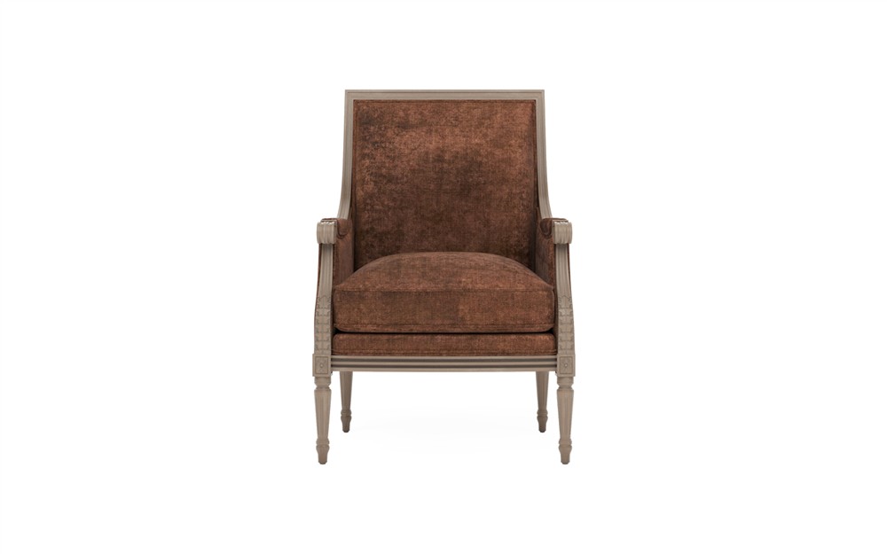 Juliette Sienna Velvet Driftwood Bergere Chair|