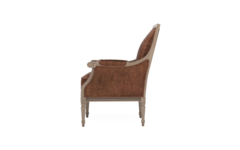 Juliette Sienna Velvet Driftwood Bergere Chair|