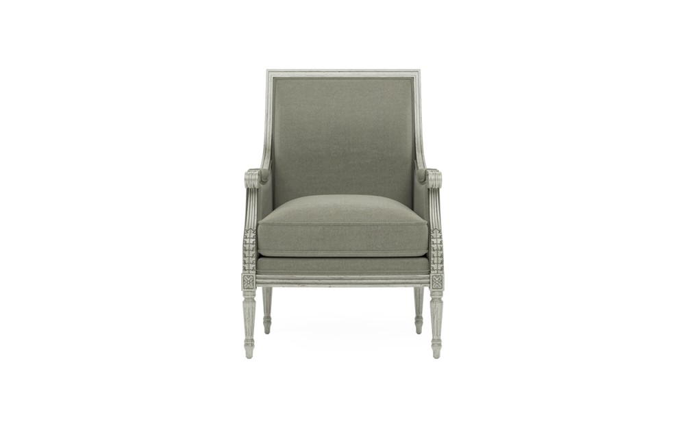 Juliette Sage Velvet Provence Sage Bergere Chair|