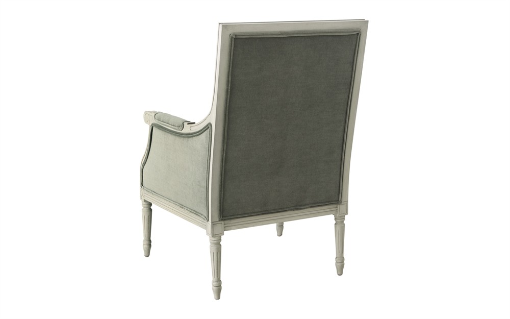 Juliette Sage Velvet Provence Sage Bergere Chair|