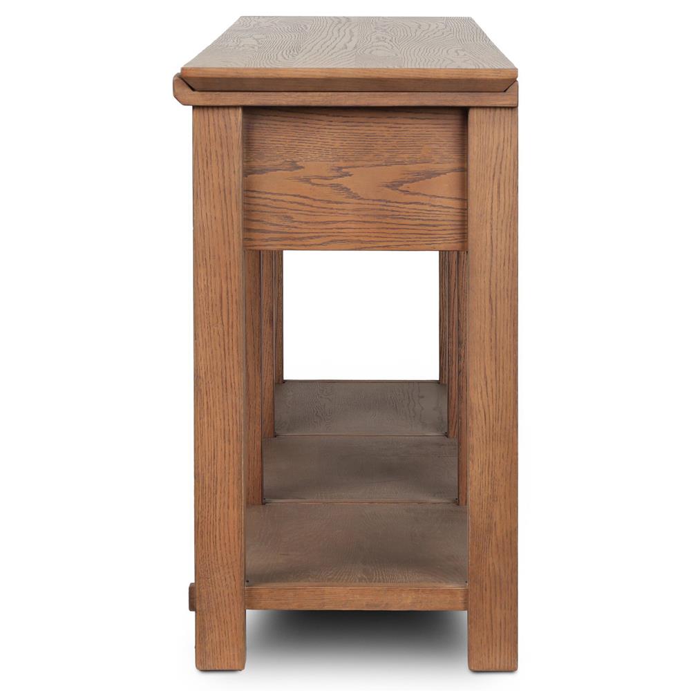 Gavin Rustic Lodge Brown Oak Rectangular Console Table|