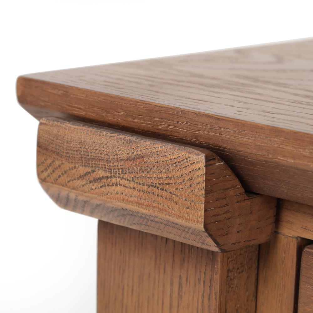 Gavin Rustic Lodge Brown Oak Rectangular Console Table|