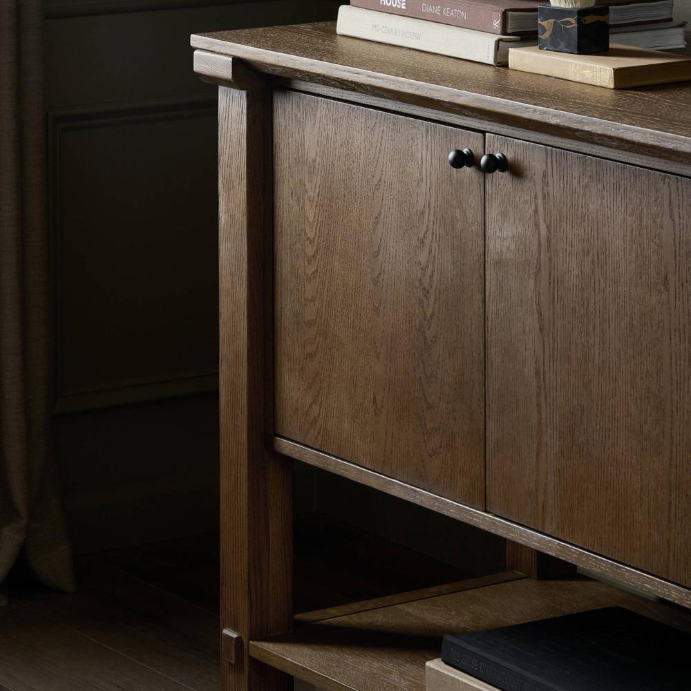 Gavin Rustic Lodge Tan Oak Rectangular Sideboard|