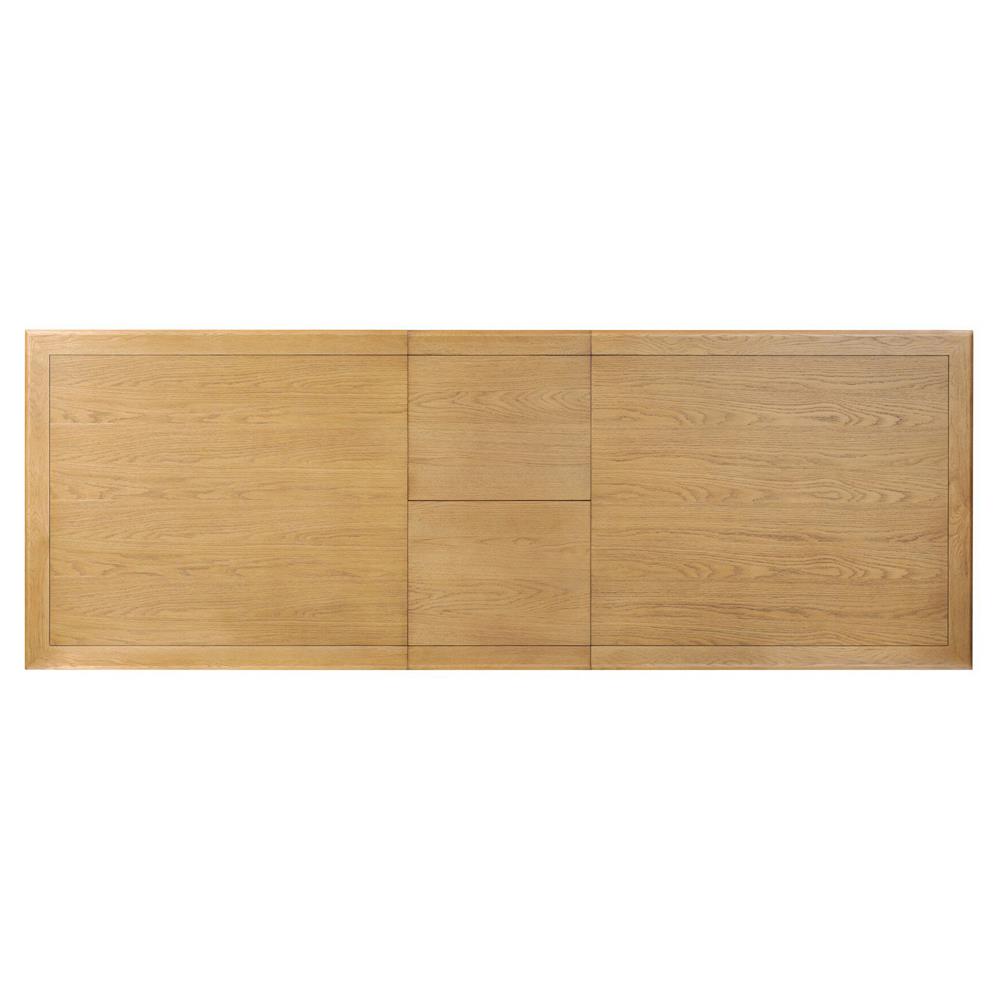 Hayden Modern Brown Oak Wood Rectangular Extendable Dining Table - 84-104"|