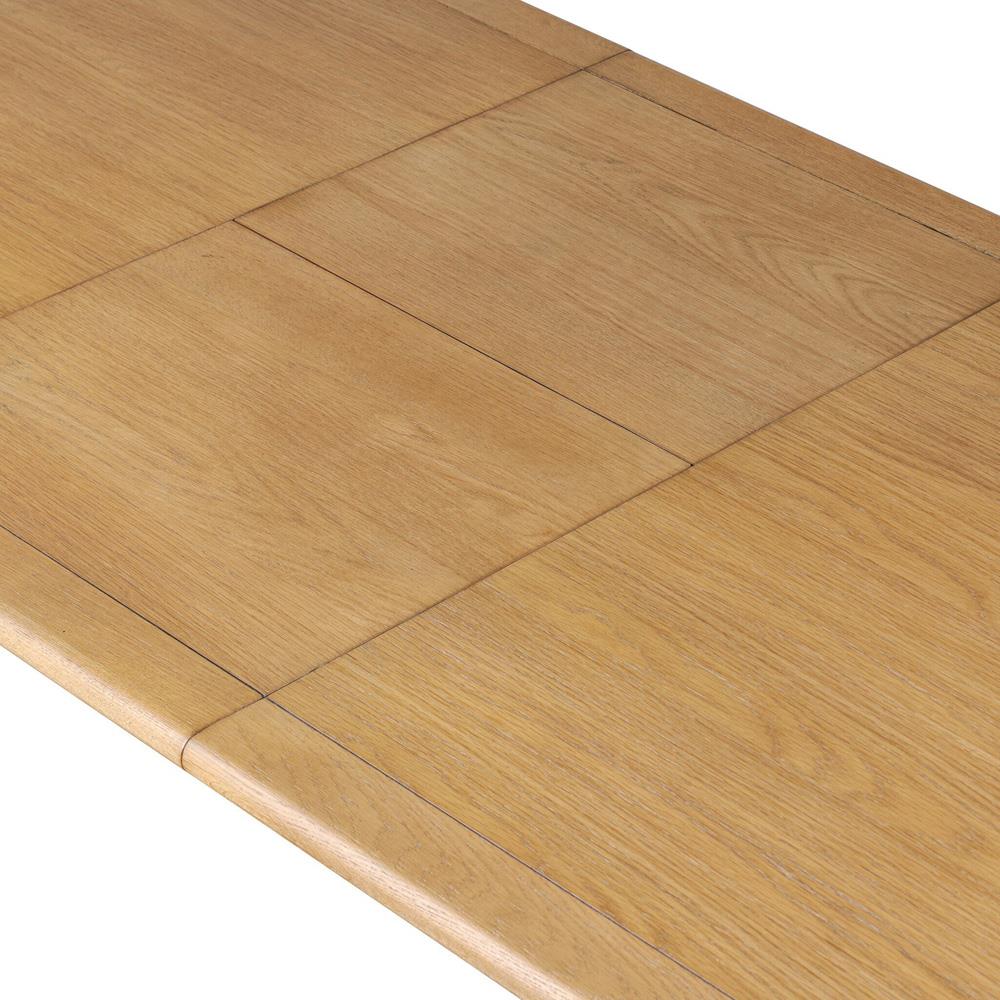 Hayden Modern Brown Oak Wood Rectangular Extendable Dining Table - 84-104"|