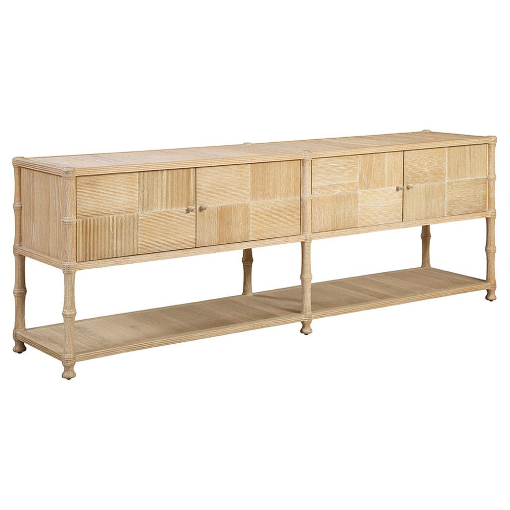 Reed Coastal Beach Brown Oak Sideboard|