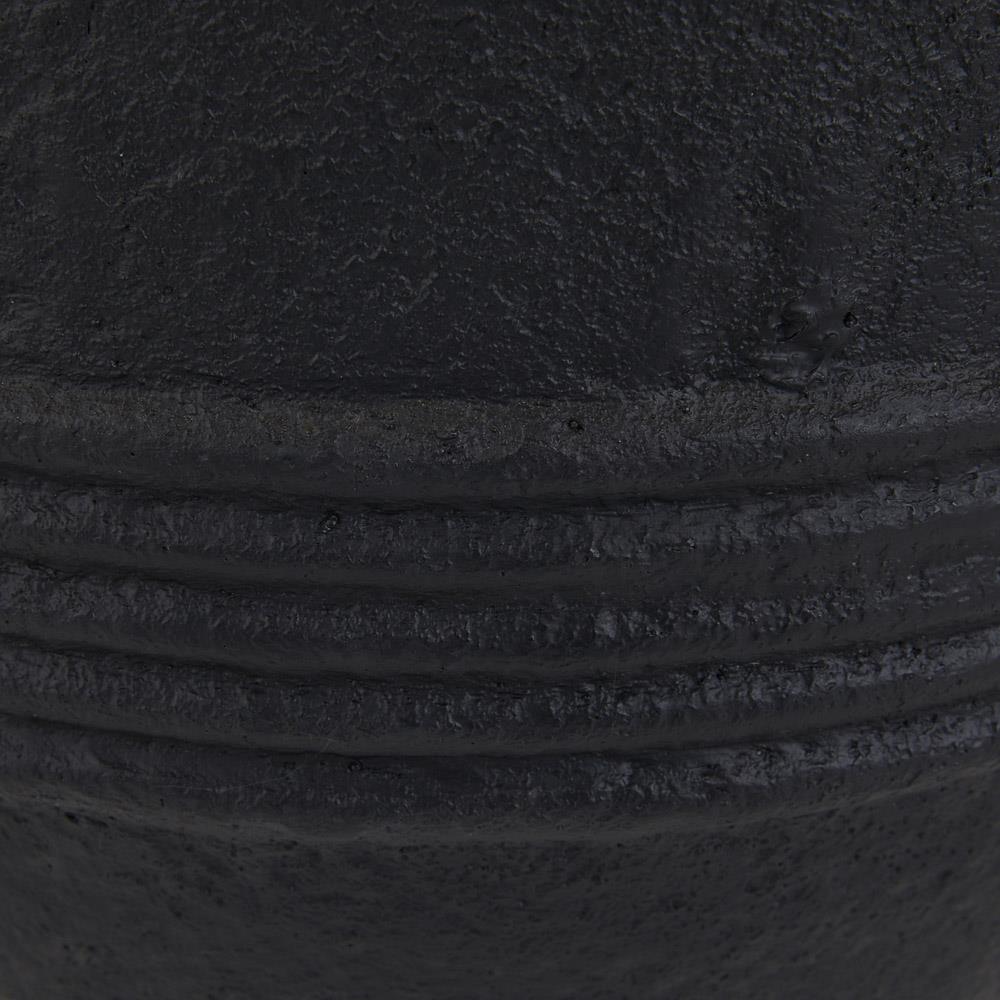 Chicago Coastal Matte Black Concrete Outdoor Planter - Small|