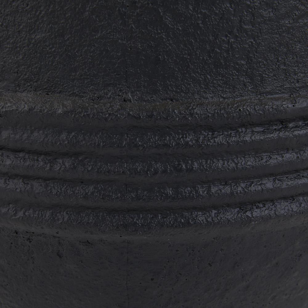 Chicago Coastal Matte Black Concrete Outdoor Planter - Small|