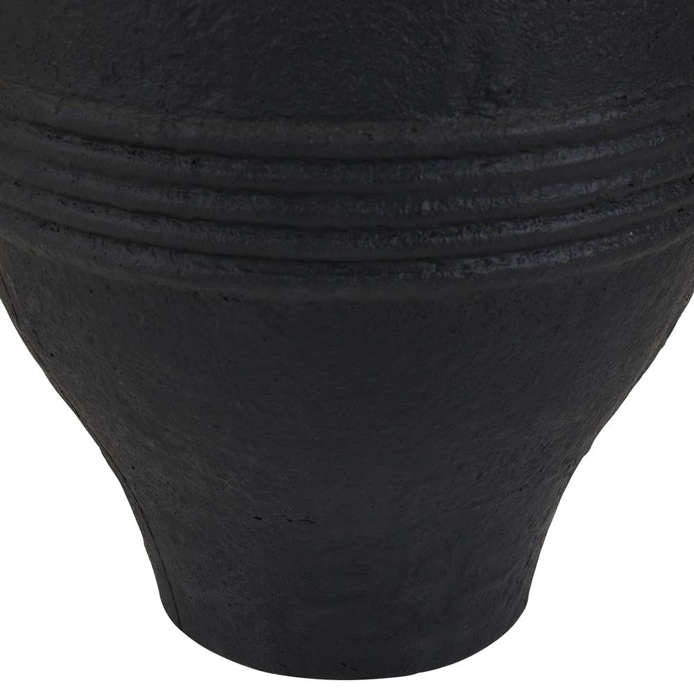Chicago Coastal Matte Black Concrete Outdoor Planter - Small|