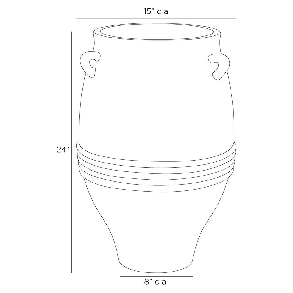 Chicago Coastal Matte Black Concrete Outdoor Planter - Small|