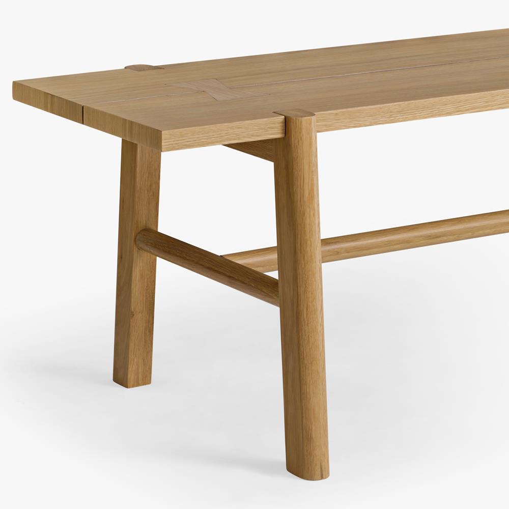Aviva Coastal Beach Oak Wood Dining Bench|