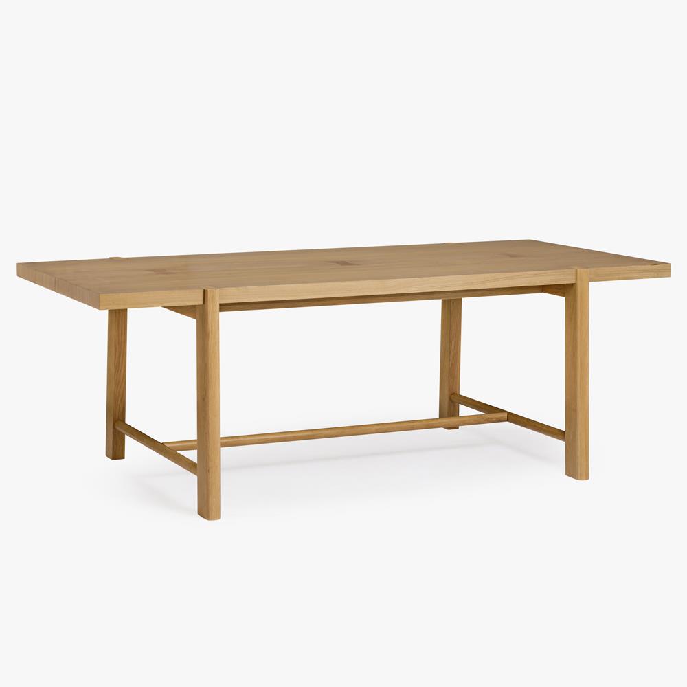 Aviva Coastal Beach Oak Wood Dining Table - 86"|