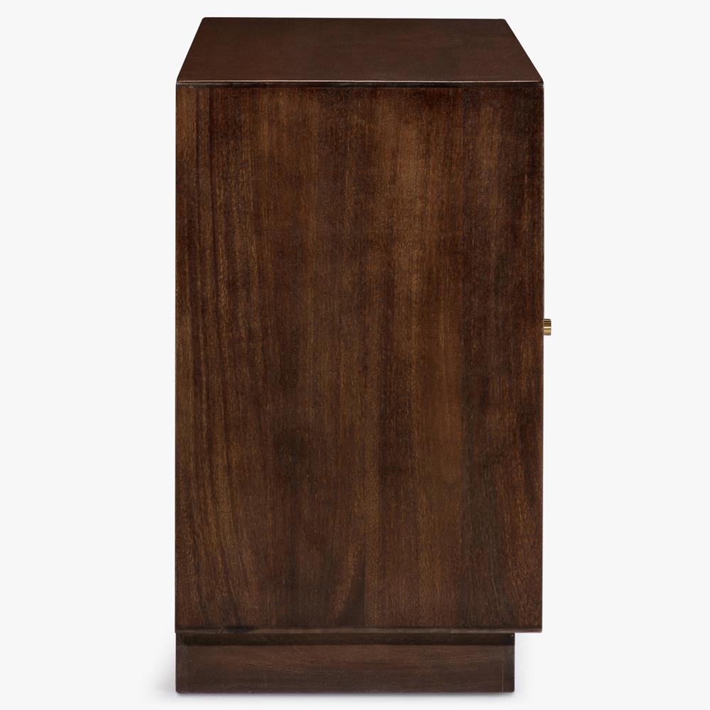 ガウディ　(ババショー版) Draven Updated Traditional Brown Mango Wood Woven Cane Sideboard