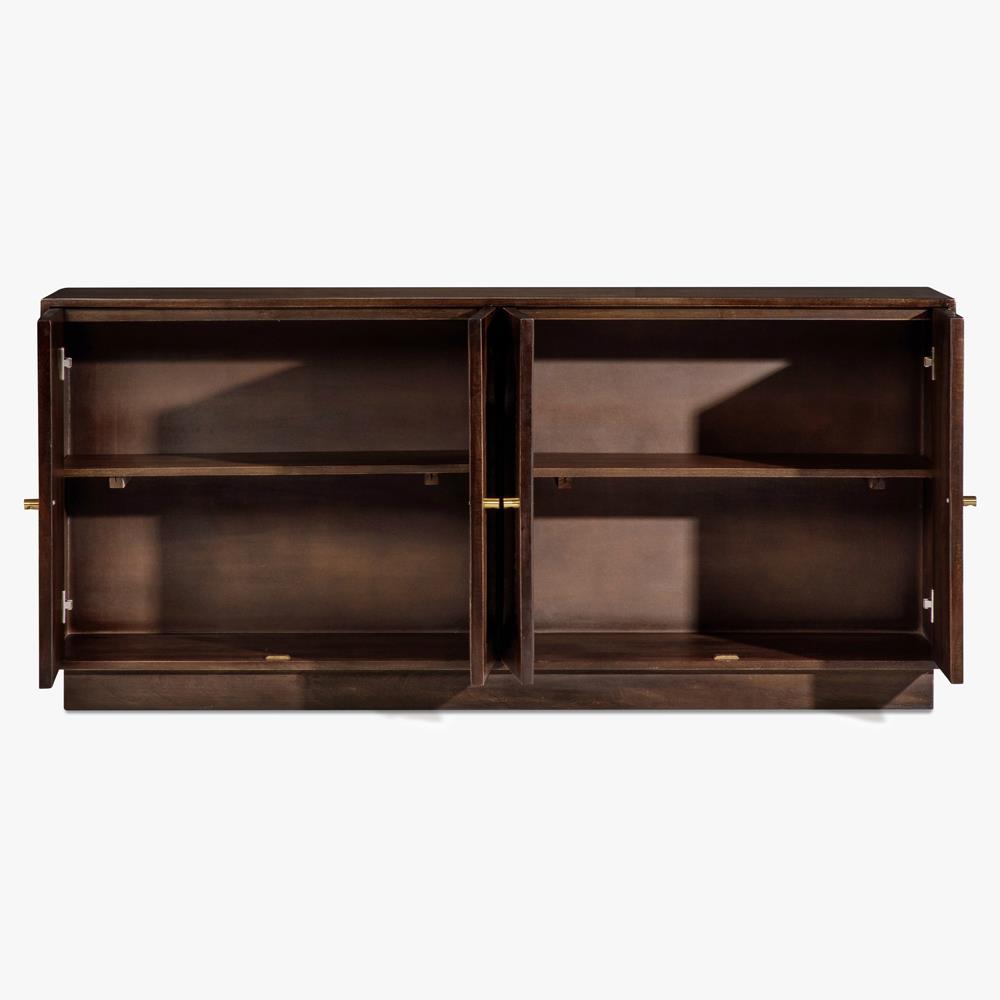ガウディ　(ババショー版) Draven Updated Traditional Brown Mango Wood Woven Cane Sideboard