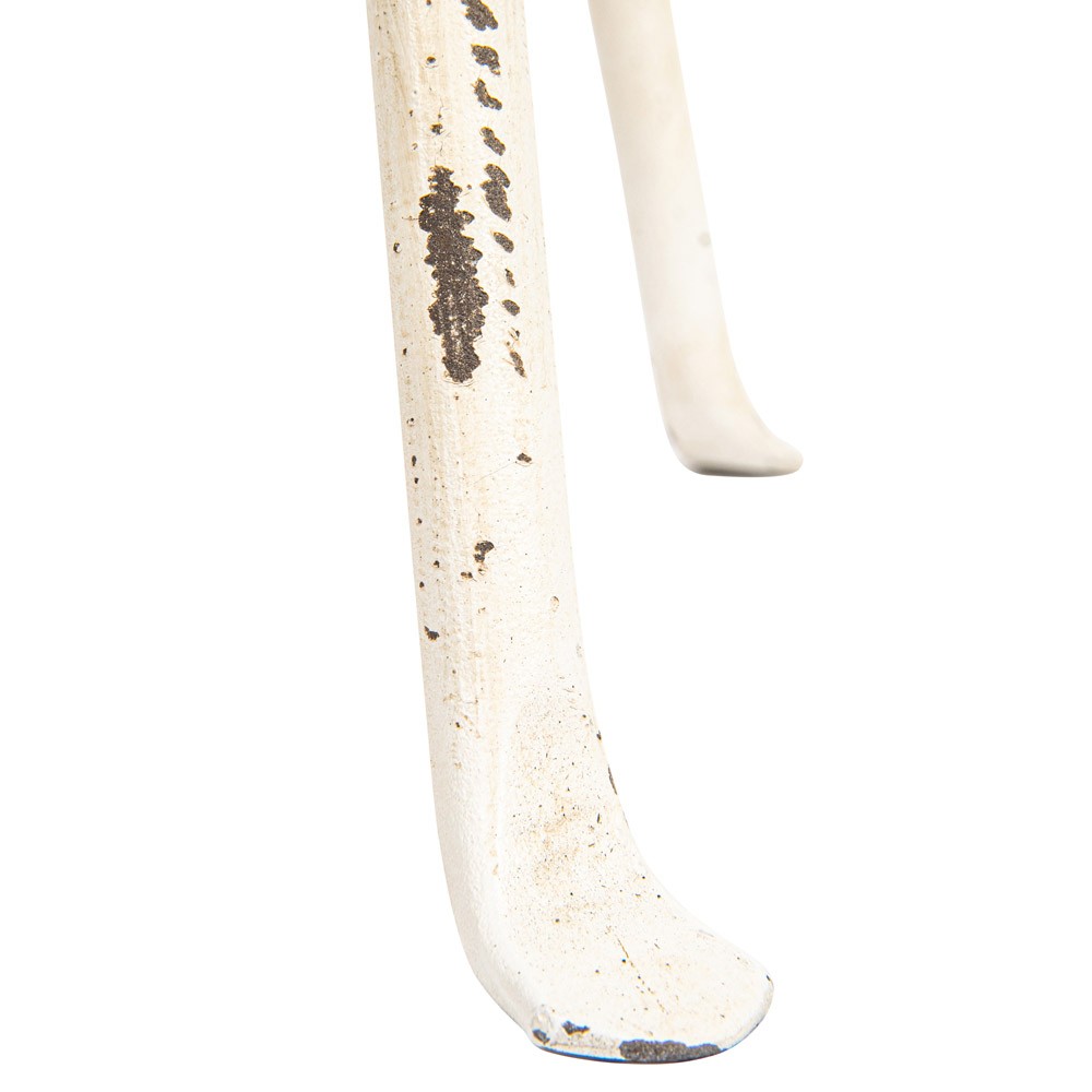 Felix French Country Antique White Iron Round Drink Table|