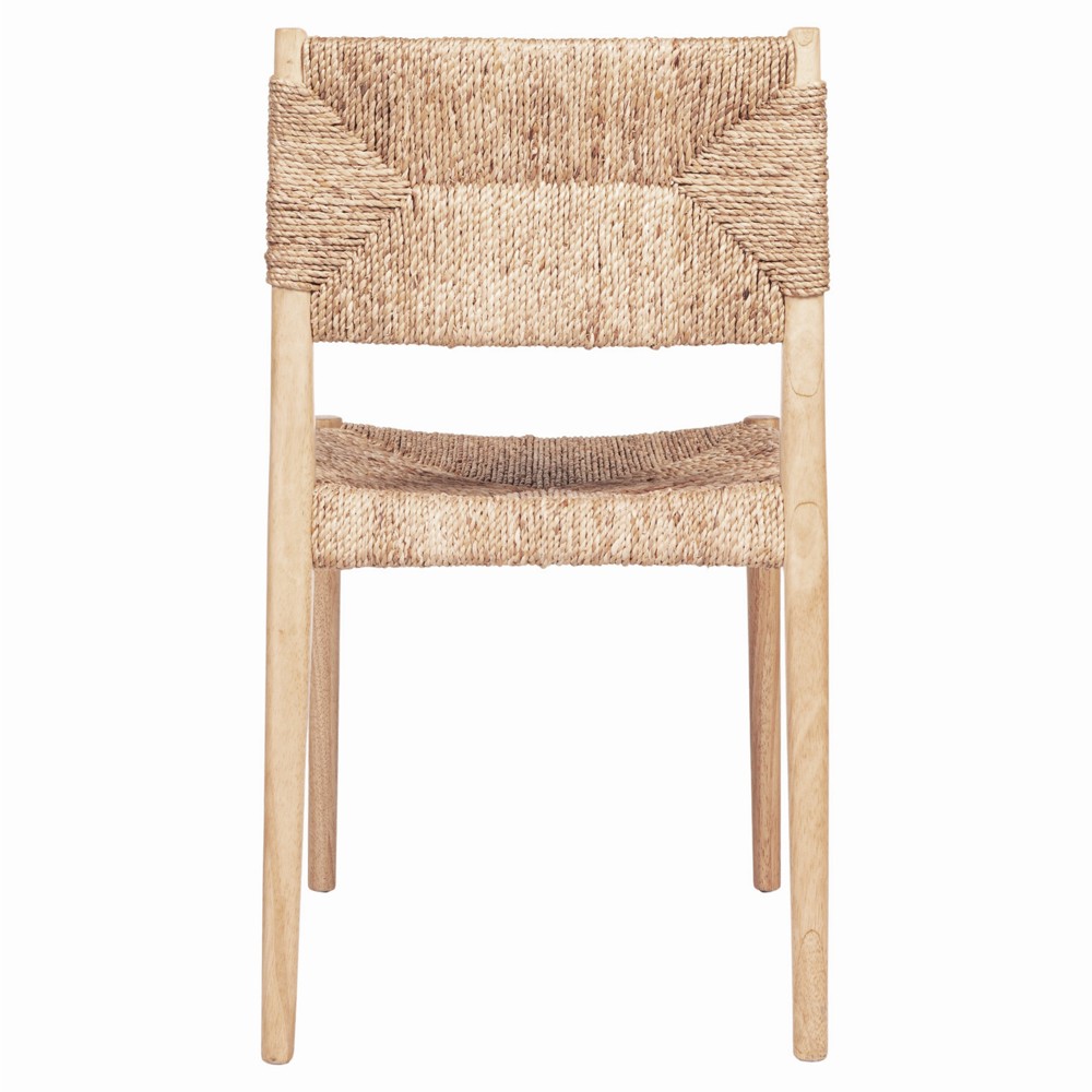 Kiara Coastal Beach Woven Water Hyacinth Dining Side Chair - Set