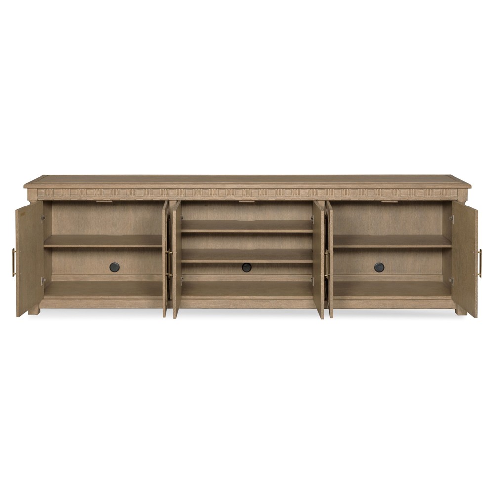 Wilshire French Country Vintage Brown Oak Media Cabinet - 110